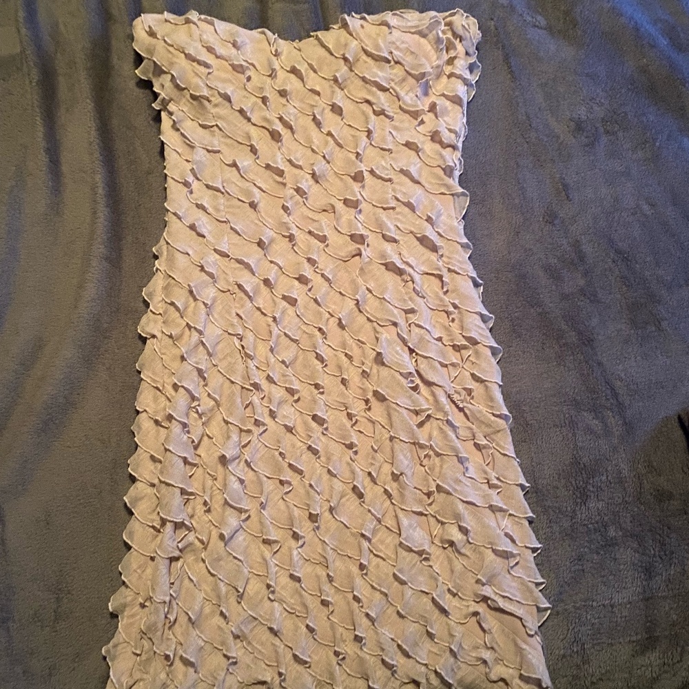 Papaya Light Tan Strapless Dress